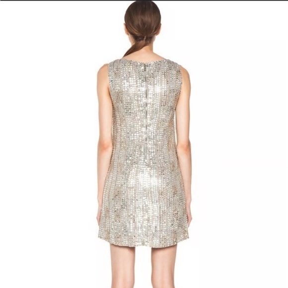 ALICE + OLIVIA Leighton Gold / Silver Sequin Dress - Picture 2 of 15